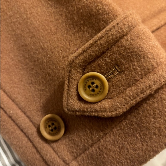 Men Authentic Burberry wool duffle coat with removable hood - Picture 4 of 11